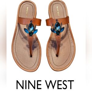 NINE WEST "NWNESBY" Jelly Sandal, Size 10